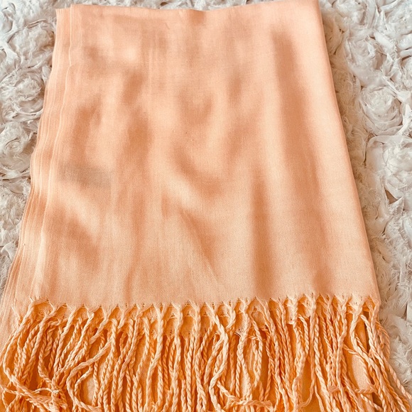 Peach Pashmina Scarf - Picture 1 of 3